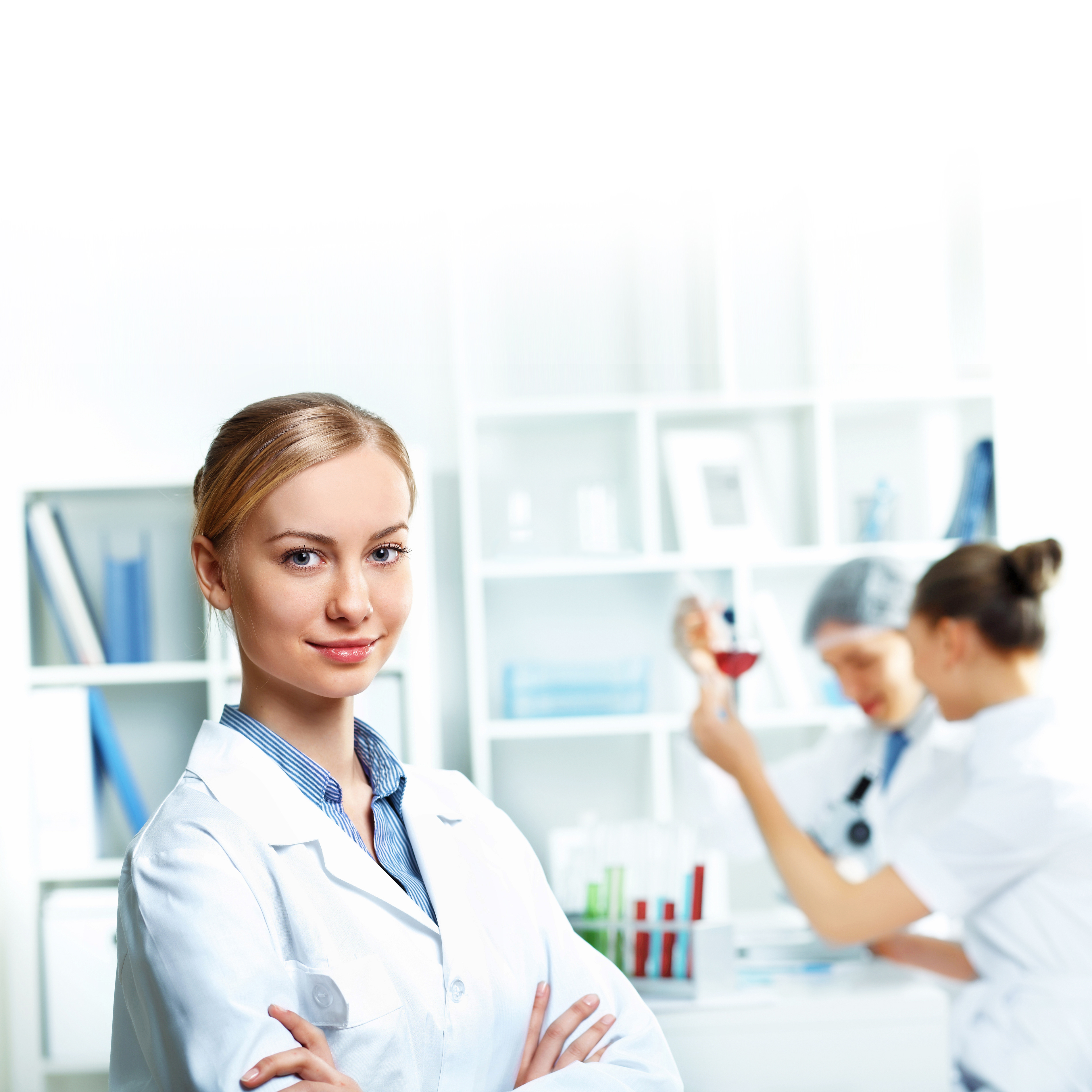 Female Scientist left